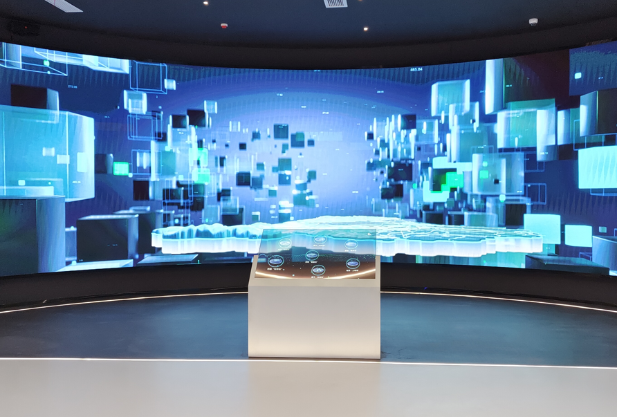 55寸講臺式透明oled-西塞科學谷